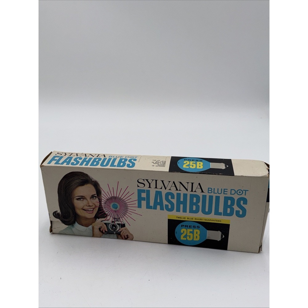 Sylvania BLUE DOT 5 Pack PRESS 25B FLASHBULB New Old Stock